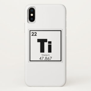 Symboolscheikundeformules Titaniumelement iPhone X Hoesje