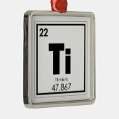 Symboolscheikundeformules Titaniumelement Metalen Ornament (Rechts)