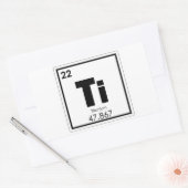 Symboolscheikundeformules Titaniumelement Rechthoekige Sticker (Envelop)