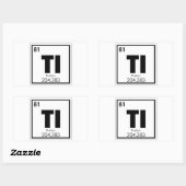 Symboolscheikundeformules van het thalliumelement rechthoekige sticker (Vel)