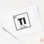 Symboolscheikundeformules van het thalliumelement rechthoekige sticker (Envelop)