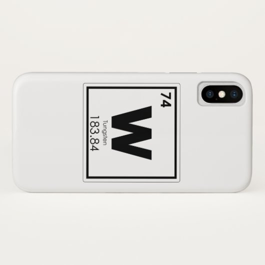Symboolscheikundeformules wolfraamelement Case-Mate iPhone case (Achterkant (horizontaal))