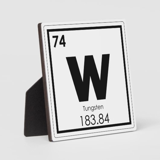 Symboolscheikundeformules wolfraamelement fotoplaat (Voorkant)