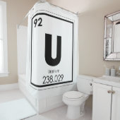 Symboolscheikundescheikundeformules voor uraanelem douchegordijn (In situ)