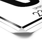 Symboolscheikundescheikundeformules voor uraanelem foto afdruk (Hoek)