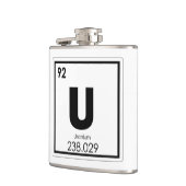 Symboolscheikundescheikundeformules voor uraanelem heupfles (Links)