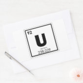 Symboolscheikundescheikundeformules voor uraanelem rechthoekige sticker (Envelop)