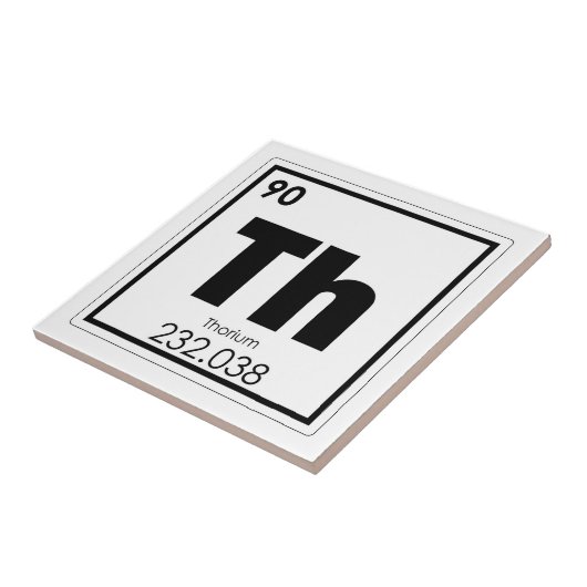 Symboolscheikundige Thoriumkunststofmontageformule Tegeltje (Zijkant)