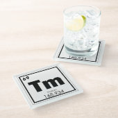 Symboolscheikundige transformatieformule van het T Glazen Onderzetter (Schuin)