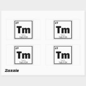 Symboolscheikundige transformatieformule van het T Rechthoekige Sticker (Vel)