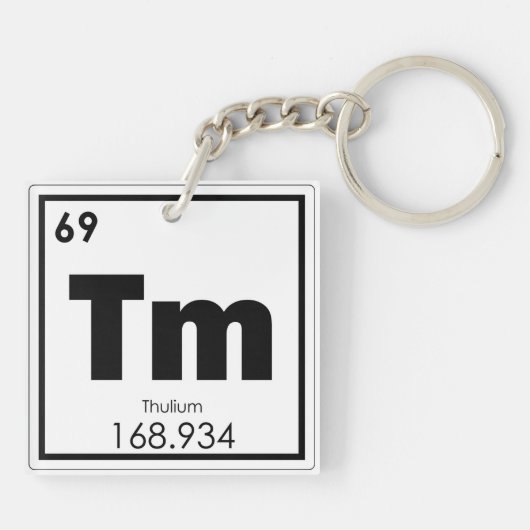 Symboolscheikundige transformatieformule van het T Sleutelhanger (Achterkant)