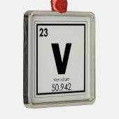 Symboolscheikundige vanadiumformule, vanadiumchemi metalen ornament (Rechts)