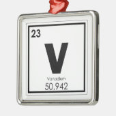 Symboolscheikundige vanadiumformule, vanadiumchemi metalen ornament (Links)