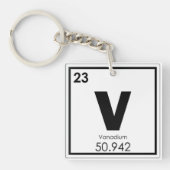 Symboolscheikundige vanadiumformule, vanadiumchemi sleutelhanger (Voorkant)