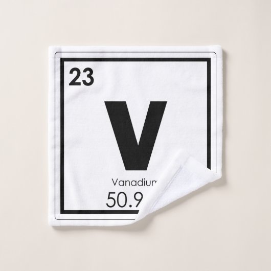 Symboolscheikundige vanadiumformule, vanadiumchemi washandje (Wasdoekje)
