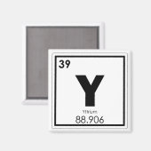 Symboolscheikundige yttriumkunststofmontageformule magneet (Voorkant / Achterkant)