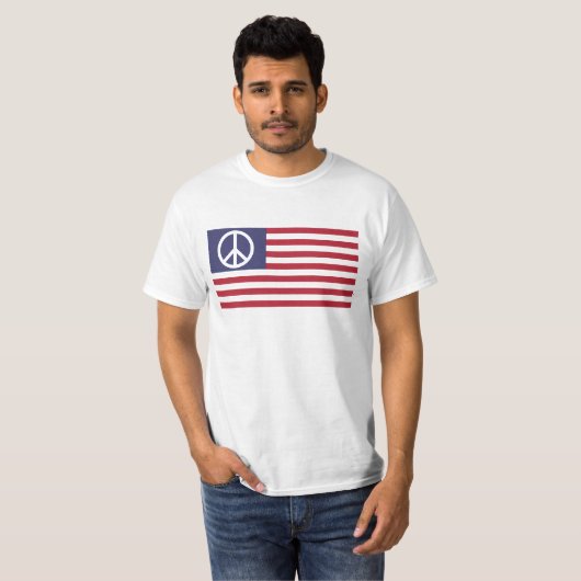 Symboolsterren en stripes Amerikaanse vlag T-shirt (Voorkant volledig)