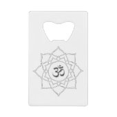 Symbooltekening Lotus Flower Om Creditkaart Flessenopener (Voorkant)