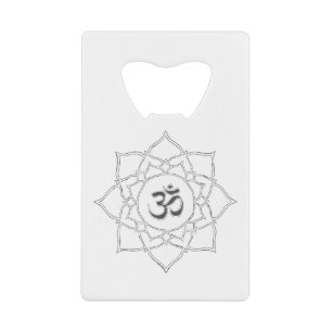 Symbooltekening Lotus Flower Om Creditkaart Flessenopener