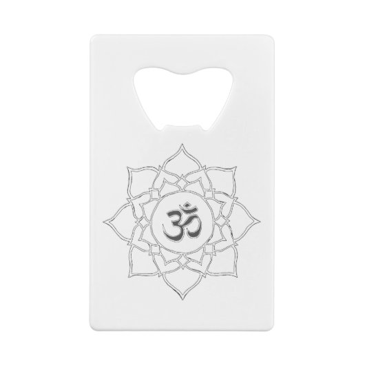 Symbooltekening Lotus Flower Om Creditkaart Flessenopener (Achterkant)