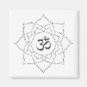 Symbooltekening Lotus Flower Om Magneet (Voorkant)