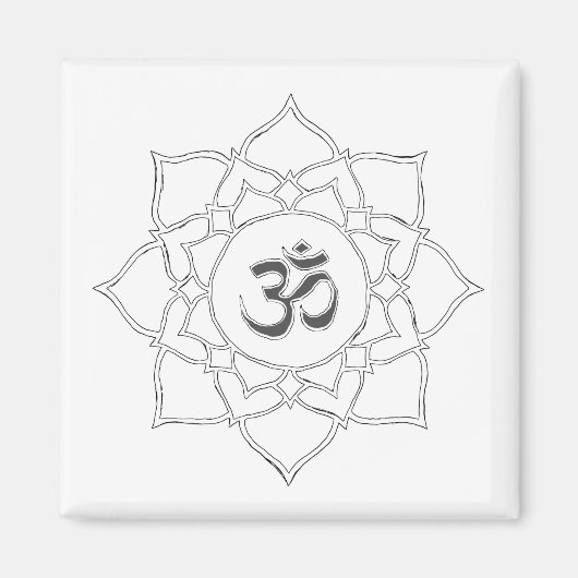 Symbooltekening Lotus Flower Om Magneet (Voorkant)