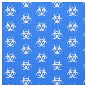 Symboolverbinding blauw en wit stof