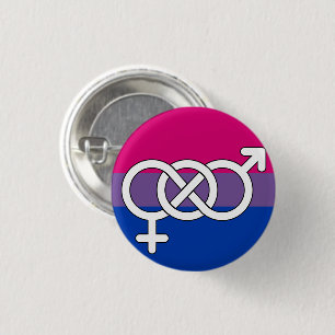 Symboolvlag Bisexual Pride Ronde Button 3,2 Cm