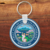 Symboolvlag Nebraska staatszeehond america Sleutelhanger (Voorkant)
