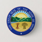 Symboolvlag Ohio staatszegelamerica Ronde Button 5,7 Cm (Voorkant)