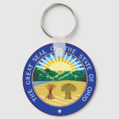 Symboolvlag Ohio staatszegelamerica Sleutelhanger (Voorkant)