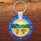 Symboolvlag Ohio staatszegelamerica Sleutelhanger (Voorkant)