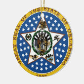 Symboolvlag Oklahoma staat van Amerikaanse staat Keramisch Ornament (Links)
