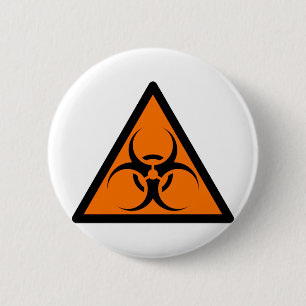 Symboolwaarschuwing voor gevaar voor gevaren voor  ronde button 5,7 cm