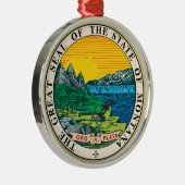 Symbvlag van de staat Montana Metalen Ornament (Rechts)