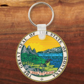 Symbvlag van de staat Montana Sleutelhanger (Voorkant)