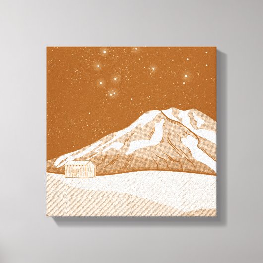 Syme Hut Mount Taranaki Canvas Afdruk (Voorkant)