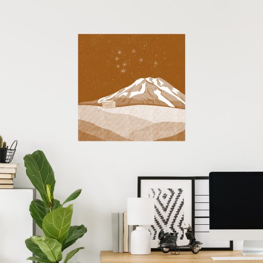 Syme Hut Mount Taranaki Poster (Thuiskantoor)