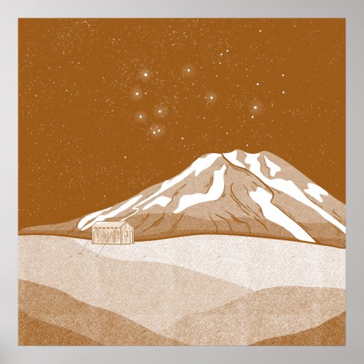 Syme Hut Mount Taranaki Poster (Voorkant)