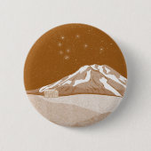 Syme Hut Mount Taranaki Ronde Button 5,7 Cm (Voorkant)