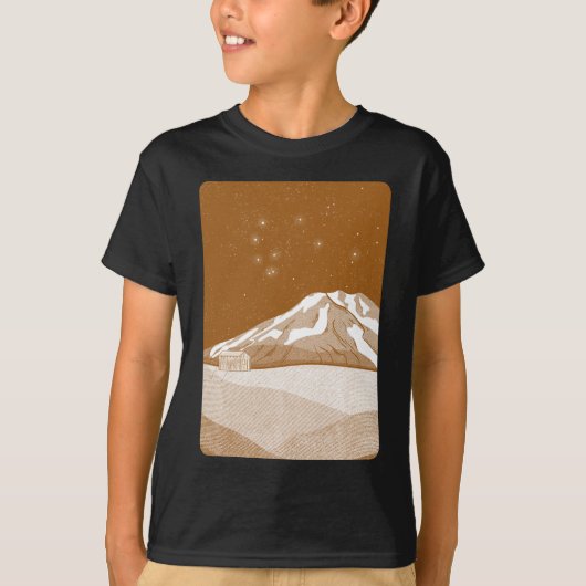 Syme Hut Mount Taranaki T-shirt (Voorkant)