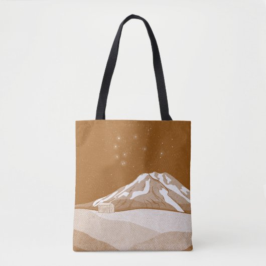 Syme Hut Mount Taranaki Tote Bag (Voorkant)