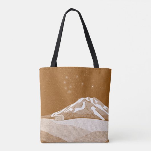Syme Hut Mount Taranaki Tote Bag (Achterkant)
