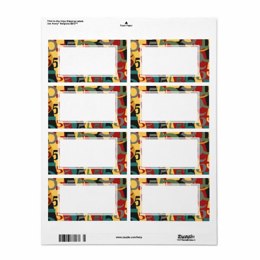 Symfonie # 5 Vijfde of vijftigste verjaardag verja Etiket (Full Sheet)