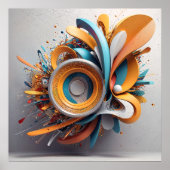 Symfonie - Abstracte 3D-renderstijlontwerp Poster (Voorkant)
