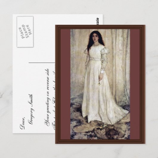 Symfonie nr. 1 in witte meisjes door James Abb Briefkaart (Voorkant / Achterkant)