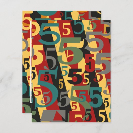 Symfonie nr. 5 Vijfde of vijftigste verjaardag van Kaart (Voorkant / Achterkant)