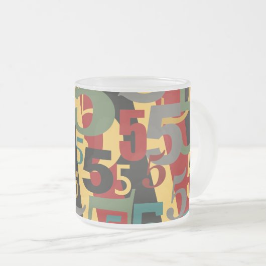 Symfonie nr. 5 Vijfde of vijftigste verjaardag van Matglas Koffiemok (Voorkant rechts)