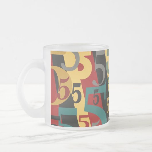 Symfonie nr. 5 Vijfde of vijftigste verjaardag van Matglas Koffiemok (Links)