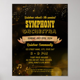 Symfonie Orkest event sjabloon flyer Poster